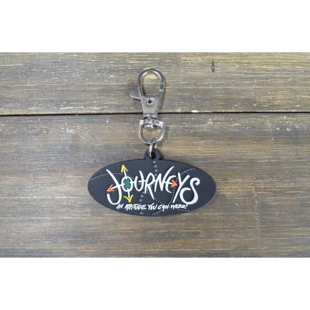Journeys Shoe Company Key Fob Black Rubber Attitiude You Wear Bag Tag